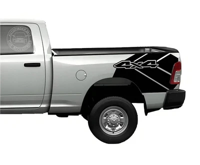 Calcomanía de vinilo gráfica 2 piezas para Dodge Ram Rebel TRX 4x4 camioneta maletero pegatina lateral Foto 1 de 4