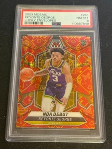Keyonte George 2023/24 Panini Mosaic Lucky Envelope Refractor RC SSP /8 !! PSA 8 - Picture 1 of 4