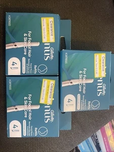 Gillette Venus Facial Hair & Skin Care Razor Refills 4 Cartridges Each 12 Total - Picture 1 of 2
