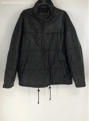 Chaqueta acolchada negra de cuero Wilsons para hombre - talla XL Foto 1 de 4