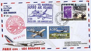 A380-195 FFC FRANCE "Airbus A380 Air France - 1st Flight Paris-Los Angeles" 2012 - Picture 1 of 1
