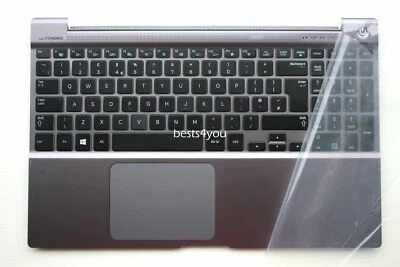 New Samsung NP700Z5C 700Z5C UK Backlit Keyboard Top Housing Palmrest BA75-03962A - Image 1 of 4