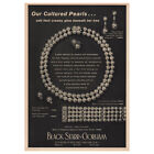 1958 Black Starr & Gorham: Our Cultured Pearls Vintage Print Ad