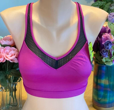 324 Wacoal 36A/B FUCHSIA сетки вставить Wirefree Racerback спортивный бюстгальтер #852214 новый с Ярлыками - Изображение 1 из 4