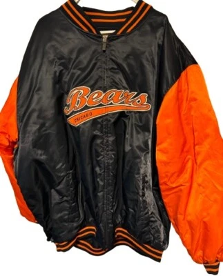 Vintage Chicago Bears Jacket Mens XXL Nylon Reversible Varsity Embroidery - Image 1 of 4