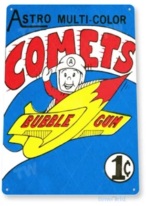 Letrero de lata Astro Comets chicle retro comida caramelo decoración metal B702 - Imagen 1 de 2