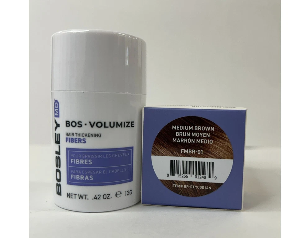 Bosley Volumize Hair Thickening Fibers Medium Brown 0.42oz