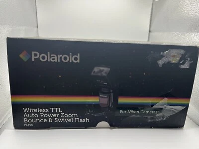 Polaroid Wireless TTL Auto Power Zoom Bounce and Swivel Flash PL190 for NIKON - Image 1 of 3
