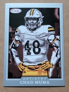 Chad Muma 2022 Sage Artistry Rookie Silver Parallel Football Card #8