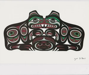 JOE WILSON SALISH ARTIST "BEAVER" ART CARD #C-153 6-1/2" x 9" PACIFIC NORTHWEST - Picture 1 of 2