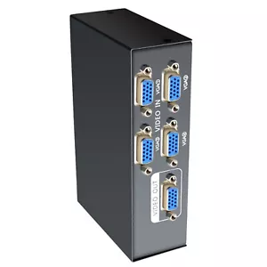 4 Port VGA Splitter Switcher VGA Switch Video Box 4x1 VGA Selector Switcher - Picture 1 of 13