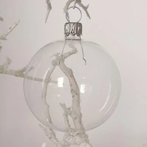 Weihnachtskugel transparent Ø 6cm Thüringer Glas Schatzhauser Weihnachtsschmuck - Bild 1 von 1
