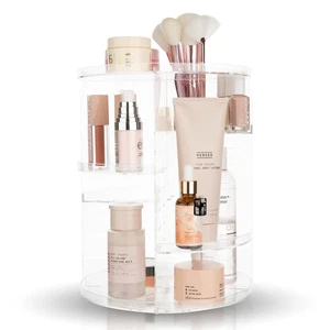 360 Rotating Makeup Organizer - Adjustable Shelf Height and Fully Rotatable - - Picture 1 of 1