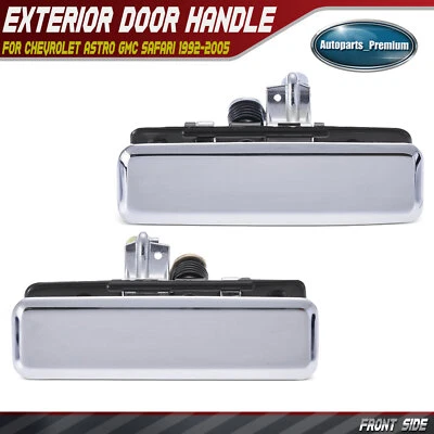 2x Front Chrome Exterior Door Handle for Chevrolet Astro GMC Safari 1992-2005 - Image 1 of 4