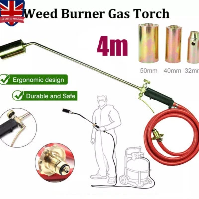 Propane Butane Gas Torch Burner Blow Plumbers Roofers Roofing Brazing & 4M Hose - Image 1 of 4