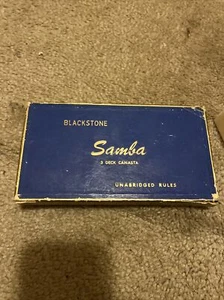 Vintage Blackstone Samba 3 Deck Canasta Playing Cards Excellent Condition + tray - Picture 1 of 8