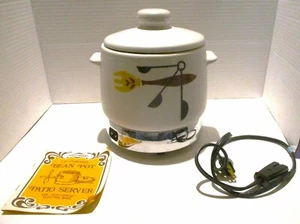 Vintage West Bend HEAT RITE Electric Bean Cooker – 1950s 2Qt Stoneware Crock Pot - Picture 1 of 1