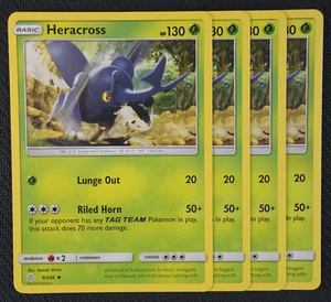 Pokemon Cards 4x Heracross 9/236 Playset Cosmic Eclipse NM/M - Picture 1 of 1