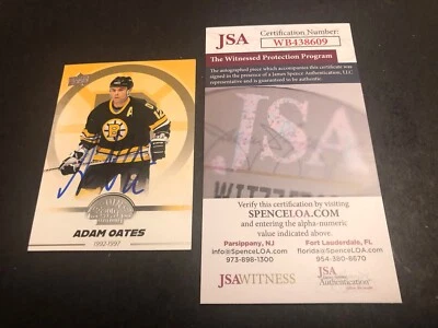 JSA 2023-24 Signed Upper Deck Bruins Centennial #35 Autographed Adam Oates 609 - Image 1 of 3