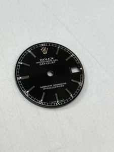 Original Zifferblatt Rolex Größe 24mm schwarz, silber Indizes - Quadrante Datejust - Bild 1 von 1