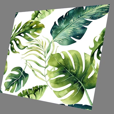 Palm fern leaf - tree Framed Canvas - abstract green painting art - 24" x 24" - Image 1 of 4