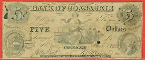 BANCO DE COXSACKIE, COXSACKIE NY 6. 11. 1862 $5 (H-NY-275-S5) - Imagen 1 de 2