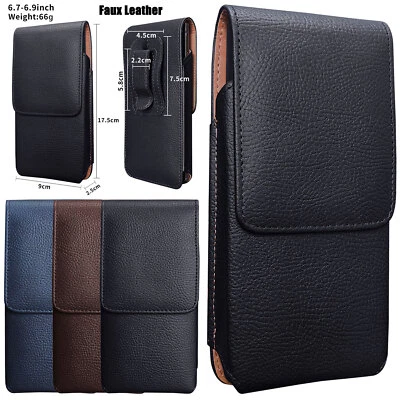 For Google Pixel 8/8a/8 Pro Vertical Leather Pouch Case Belt Clip Holster Cover - Image 1 of 4