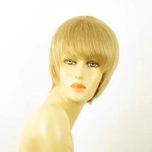 perruque femme 100% cheveux naturel courte blonde ref DOLLY 22 - Imagen 1 de 9