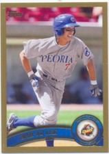 HAK-JU LEE PEORIA CHIEFS 2011 TOPPS PRO DEBUT GOLD BASEBALL CARD 41/50