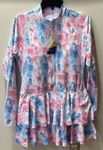 Unique Bella Size Xl Long sleeve swim dress with layered skirt lined NWT  - Picture 1 of 5