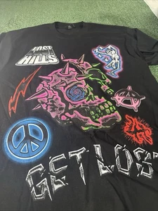Camiseta Lost Hills 'Get Lost' Para Hombre Grande Negra Estampado Gráfico - Auténtica - Imagen 1 de 15