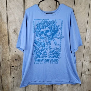 Grateful Dead T-Shirt Winterland Arena Oct 9 1972 Concert Graphic Tee Blue Size - Picture 1 of 11