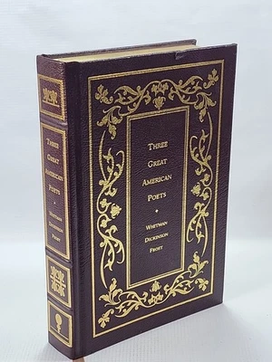 THREE GREAT AMERICAN POETS Whitman Dickinson Frost LEAVES OF GRASS Poems POETRY - Image 1 of 4