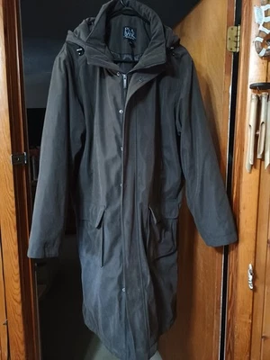 Jos A Banks Long Hooded Winter Coat Size L - Imagem 1 de 4