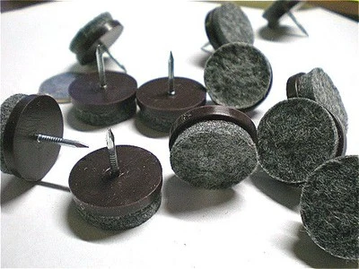 24  PCS...FELT BOTTOM GLIDES...SIMPLE TAP-IN STYLE...PROTECTS FLOORS...7/8" dia - Image 1 of 3