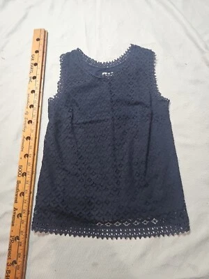 Merona Shirt Womens Small Petite Blue Casual Lightweight Tank Top Tee - Image 1 of 4