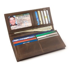 RFID Wallet for Checkbook - Excellent Quality Leather Blocks Electronic...