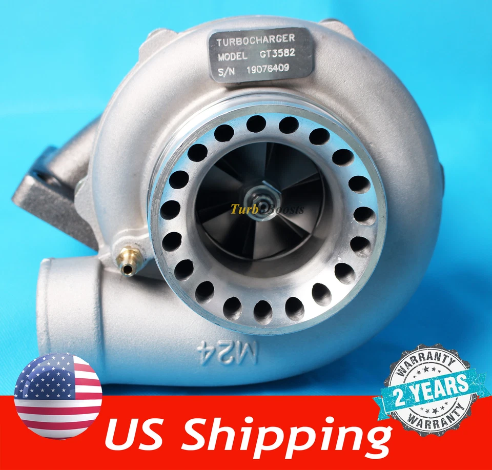 Upgrade T3T4 GT3582 GT30 A/R .70 Cold A/R .63 Compressor Turbine Turbo Charger - Image 1 of 4