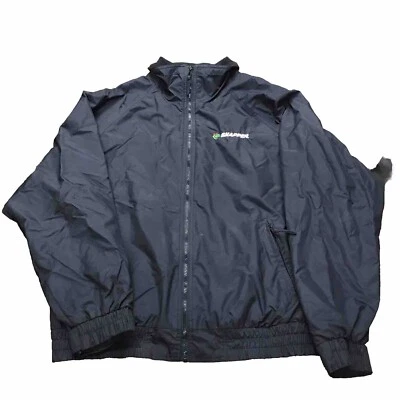 Jaqueta Snapper Mower com zíper completo tamanho grande preta nylon bordado logotipo bom! - Imagem 1 de 4