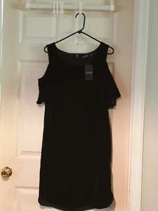 Ralph Lauren Womens Cold Shoulder A-line Dress, Black, 12 NWT - Picture 1 of 7