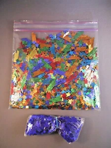 Confetti Happy Birthday Circles Stars Multi-color + Package Blue Stars 2.9oz - Picture 1 of 5