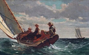 Breezing Up A Fair Wind Painting by Winslow Homer Art Reproduction - Picture 1 of 3