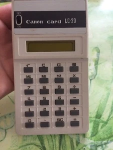 Vintage Canon Karte LC-20 2 Rechenrechner 1978 weiß - Bild 1 von 4