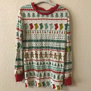 Little Sleepies Fair Isle Christmas Festive Holiday Long Sleeve Shirt - Size 7/8 - Picture 1 of 3