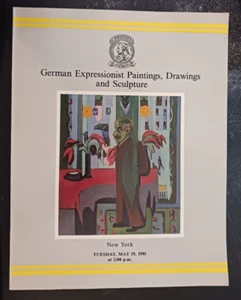 Christie's German Expressionist Paintings Drawings Sculpture 1981 art catalogue - Imagen 1 de 17