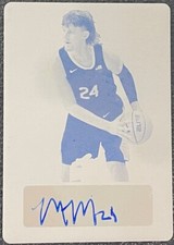 MATT MAYER 2021-22 LEAF METAL BASKETBALL CYAN PRINTING PLATE AUTO 1/1 #BA-MM2