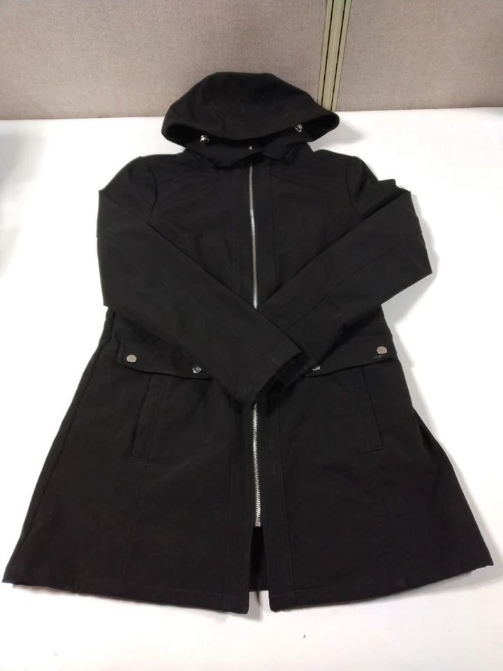 Chaqueta Abrigo Siena Studio Cremallera Frontal Negra Talla Grande Foto 1 de 4