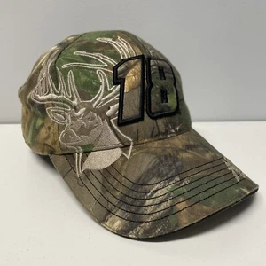 Nascar Kyle Busch #18 Team Realtree Camo Hat Cap Adjustable Back Deer Racing - Picture 1 of 12