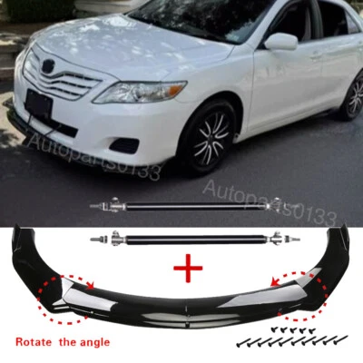 For Toyota Solara SE SLE Black Front Bumper Chin Lip Body Kit Spoiler+Strut Rods Foto 1 de 4