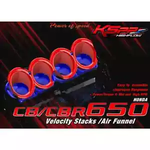 VELOCITY STACK INTAKE AIR FLOW FUNNEL PIPE FOR HONDA CB650F CBR650F 2013-2018 - Foto 1 di 9